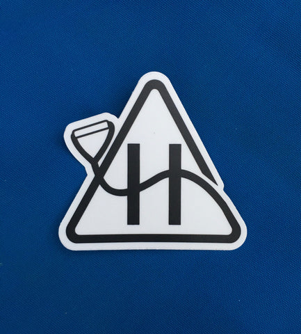 “H” logo cutout sticker